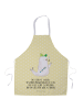 Mr. & Mrs. Panda Schürze Robbe Sherlock mit Spruch in Gelb Pastell
