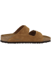 Birkenstock Sandale Arizona Veloursleder schmal in braun