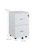 relaxdays Rollcontainer in Weiß - (B)43 x (H)72 x (T)46 cm