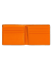 DuDu Up! Geldbörse RFID Schutz Leder 10.5 cm black-orange