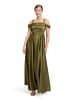 Vera Mont Abendkleid schulterfrei in Shiny Olive