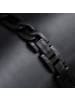 Holzkern Herrenarmband Edelstahl Modulus Blatt Blau/Schwarz