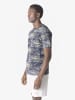 KOROSHI Crew cotton all over t-shirt in blau