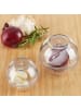 relaxdays 2er-Set: Zwiebeldose in Transparent - Ø 7/9 cm