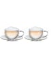 Creano 2er-Set Thermo-Tasse "Tee-/Latte Macchiato Cappuccino"  - 250ml Glas
