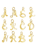 Bungsa Buchstaben-Anhänger in Gold