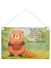 Mr. & Mrs. Panda wandhänger Roter Panda Design mit Spruch in Weiß