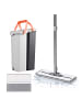 relaxdays Flachmopp-Set in Grau - 6,5 l