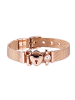 Steel_Art Mesh Armkette für Frauen Mesh Armband poliert in rosegoldfarben