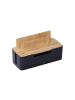 relaxdays Kabelbox in Natur/ Schwarz - (B)30 x (H)16 x (T)13 cm