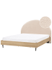Beliani Doppelbett MILLAY in Beige/Schwarz/Braun - (W) 196 x (H) 130 x (L) 211 cm