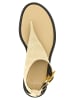 balmain Beige Kalbsleder Flach Sandalen