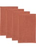REDBEST Frottier, Jacquard Gästetuch 4er-Pack Palmdale in terra