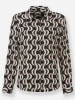 Heine Druckbluse in schwarz-sand-bedruckt