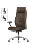 KADIMA DESIGN Bürostuhl Echtleder Schreibtischstuhl X-XL 120 kg in Braun