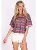 IZIA Damen Hoodie in Pink Mehrfarbig