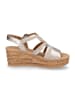 Gabor Fashion Keilsandalette in Beige Metallic