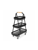relaxdays Rollwagen in Schwarz - (B)57 x (H)84,5 x (T)31 cm