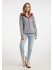 Schmuddelwedda Funktionsjacke in Grau Melange Dunkelpink