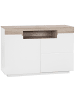 Beliani Sideboard MARLIN in Weiß/Braun - (W) 110 x (H) 75 x (L) 40 cm