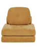 Beliani Schlafsofa OLDEN in Gelb - (W) 81 x (H) 54 x (L) 91 cm
