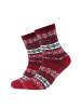 camano Socken Cosy Norweger Kuschelsocken Flauschig Warm Damen Zopfmuster Lang Flauschsocken Für Winter Set Frauen 2er Pack warm & cozy in oxblood red