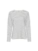 Camel Active Langarmshirt in indigo blue stripes