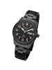 Regent Analog-Armbanduhr Regent Metallarmband schwarz groß (ca. 40,5mm)