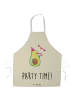 Mr. & Mrs. Panda Kellnerschürze Avocado Party Zeit mit Spruch in Gelb Pastell