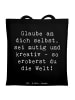 Mr. & Mrs. Panda Umhängetasche Spruch Die Freude an der Kreativi... in Schwarz