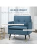 HOMCOM Sofa-76L x 68B x 80H cm-Blau