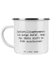 Mr. & Mrs. Panda Camping Emaille Tasse Spruch Justizvollzugsbeam... in Weiß
