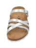 Palado Pantoletten Cruisi Premium Leather in Silber Metallic