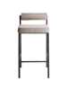 Beliani 2-tlg Barhocker AMAYA in Beige/Schwarz