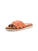 Camel Active Pantolette mit gepolstertem Lederfußbett in Orange