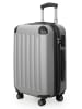 Hauptstadtkoffer Spree - Koffer Handgepäck Bordgepäck Trolley 55 x 36 x 21 cm erweiterbar max. 42 L, TSA in Silber