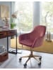 FineBuy Bürostuhl in Rosa / Samt / 54x52x105