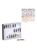 relaxdays Lightbox in Weiß/ Schwarz - (B)30 x (H)22 x (T)4,5 cm