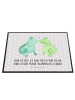 Mr. & Mrs. Panda Schreibunterlage Frosch Liebe mit Spruch in Grau Pastell