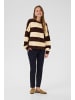 CULTURE Strickpullover CUkimmy Oversize fit in Chocolate/Oyster Mel. Stripe