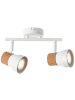 Brilliant Moka Spotrohr 2flg in weiß matt/braun