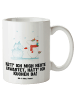 Mr. & Mrs. Panda XL Tasse Einhorn Schneemann mit Spruch in Weiß
