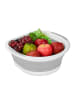 relaxdays Faltbares Sieb in Grau/ Weiß - (B)33,5 x (H)13,5 x (T)32,5 cm