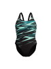 Speedo Hyperboom Placement Badeanzug in Schwarz-Grün