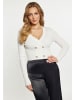faina Damen Strickjacke in Wollweiss
