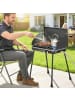 Outsunny Tischgasgrill in Schwarz 61L x 47B x 88H cm
