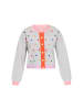 myMo Cardigan in grey melange multicolor