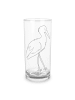 Mr. & Mrs. Panda Blümchentailglas Storch ohne Spruch in Transparent