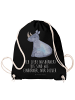 Mr. & Mrs. Panda Jutebeutel Einhorn Nashorn mit Spruch in Schwarz