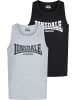 Lonsdale T-Shirt "Averham Singlet Normale Passform Doppelpack" in Schwarz